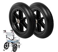 roulette pour fauteuil roulant Roulettes arrière for fauteuil roulant, 2 pièces, pièces de rechange universelles adaptées, pneu non gonflable, accessoires de rechange for déambulateur(Black)