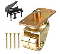 Roulette pour piano - Accessoire métallique à double roue | Rouleau de support de cadre vertical | Pièce de rechange en fer lourd offrant un mouvement stable et sans bruit pour la configuration de la