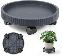 Roulette pour plantes d'extérieur - Rond - 40 cm - Soucoupe pour pot de | Planche à roulettes pour plantes avec roues à 360° - Pour l'extérieur - Pour pots de fleurs et jardinières