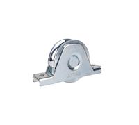 Roulette pour portail coulissant Ø 90 mm Ø 20 mm Rainure ronde | Galvanisée | Charge maximale 400 kg | Avec plateau de support intérieur