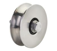 Roulette pour portail coulissant SOTECH Ø 80 mm en acier inoxydable Roulette Capacité de charge 300 kg Roulement à billes étanche Roulette pour portail Largeur de roulette 24 mm Rayon de rainure