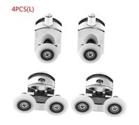 Roulette pour porte de douche - Lot de 2 - Acier Inoxydable - Diamètre 25 mm - Double - Silencieuse