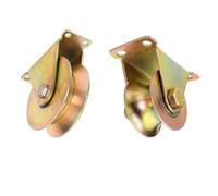 Roulette rigide avec rainure de type V/U pour rail à tube carré, roue robuste pour portails roulants, câbles métalliques, portes lourdes, charge totale 440 lb 4 pcs 3"(80mm-U)