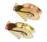 Roulette rigide robuste de type V/U avec support pour rail à tube carré, pour portails roulants, rails à câble métallique et portes lourdes, charge totale 440 lb/200 kg 4 pcs 1.2"(32mm-U)