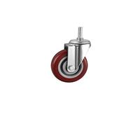 Roulette robuste avec frein et tige filetée pour tous les sols, y compris le carrelage, la moquette et le bois 7,6 cm M12 x 30 mm jusqu'à 90 kg Roulettes pivotantes (sans frein)