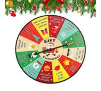 Roulette rotative de Noël - Activité pour les fêtes d'hiver | Roulette d'échange de prix de Noël - pour famille collègues de travail adultes filles femmes hommes