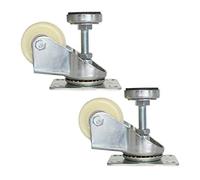 roulette, Roue de réglage horizontale, roulette Fuma avec tasse pied support, muette machine d'équipement 2 pièces(White,4inch)