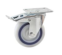 Roulette saturne grise 100 mm pivotante à frein AVL 5948420