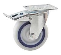 Roulette saturne grise 100mm pivotante à frein - AVL - 5948420 Noir G