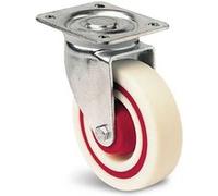 Roulette saturne grise en tôle d'acier emboutie zinguée de forte épaisseur 125mm pivotante - GUITEL HERVIEU - 79966