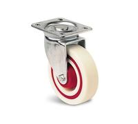 Roulette saturne grise en tôle d'acier emboutie zinguée de forte épaisseur 125mm pivotante - GUITEL HERVIEU - 79966