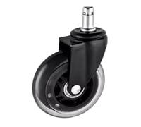 Roulette silencieuse de 50 kg, 10 mm/11 mm, roulettes pivotantes remplacement for chaise bureau, roues à 360 degrés, quincaillerie for meubles(Without brake,2 inch)