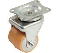 Roulette style 45mm platine rectangulaire - AVL - 506130 Noir G
