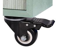 Roulette Swivel - 60 mm Iron PVC Trolley Roller, Brake System, Smooth Silent Furniture Wheel for Platforms, Carts, Workbenches Direction Control Safety Mobility Performance Industrial Pro