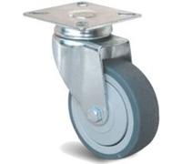 Roulette Uniroll caoutchouc grise à platine pivotante 50mm - GUITEL HERVIEU - 66502