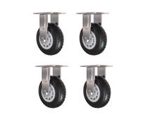 Roulette universelle silencieuse en caoutchouc pour chariots lourds, roue fixe de 15,2 cm, durable et résistante à l'usure, parfaite pour une mobilité fluide et un roulement de charge