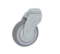 Roulette universelle silencieuse en plastique, trou de vis supérieur, for lit d'hôpital, industrie médicale et beauté, antidérapante, résistante à l'usure, 1 pièce(No brake,5 inch)