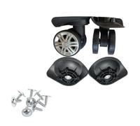 Roulette Valise, Roue Valise 1 paire A19 bricolage chariot valise bagages remplacement roulettes pivotant réparation accessoires muet rouleau frein roues for sac de voyage(A19 with Screw)