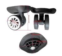 Roulette Valise, Roue Valise Lot de 2 paires de roulettes pivotantes silencieuses for valises A09 et A57, pivotantes à gauche et à droite, silencieuses, pièces de rechange for valises à monter soi-mêm