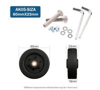 Roulette Valise, Roue Valise Lot de 4 roulettes de rechange for valises, diamètre extérieur 36-50 mm, axe de luxe noir avec vis, adaptées aux roulettes pivotantes de valises de 18 à 26 pouces(AK05-60-