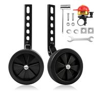 Roulette Velo Enfant Roues Stabilisatrices Universelles Stabilisateurs Petites Roues Compatible avec VéLo à Vitesse Unique De 12, 14, 16, 18, 20" Noir