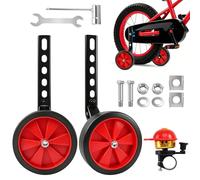 Roulette Velo Enfant Roues Stabilisatrices Universelles Stabilisateurs Petites Roues Compatible avec VéLo à Vitesse Unique De 12, 14, 16, 18, 20" rouge