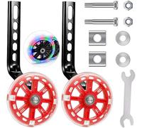 Roulette Velo Rnfant,Roue Auxiliaire,Stabilisateur Velo Enfant Rroulette Velo Stabilisateur-Avec Lumière Led Colorée-La Hauteur Peut être Ajustée,Applicable à Velo Enfant 20 Pouces-12 Pouces