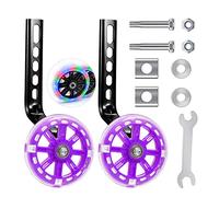 Roulette Velo Rnfant,Roue Auxiliaire,Stabilisateur Velo Enfant Rroulette Velo Stabilisateur-Avec Lumière Led Colorée-La Hauteur Peut être Ajustée,Applicable à Velo Enfant 20 Pouces-12 Pouces