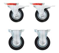 Roulettes 4 pcs 100 mm Bibliothèque Chariot Roulant Etagère à Livre vidaXL