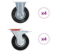 vidaXL 8 pcs Roulettes 125 mm