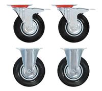 Roulettes 4 pcs 125 mm Bibliothèque Chariot Roulant Etagère à Livre vidaXL