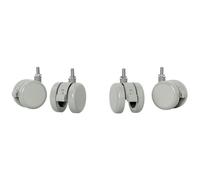 Roulettes 40 mm avec frein pour bureau électrique Ergo Leitz - Lot de 4
