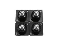 Roulettes à Bille Lot de 8 roulettes meubles sans perçage, poulies à billes adhésives, robustes et silencieuses for boîtes rangement, usage domestique(Black)