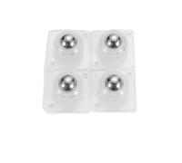 Roulettes à Bille Lot de 8 roulettes meubles sans perçage, poulies à billes adhésives, robustes et silencieuses for boîtes rangement, usage domestique(Transparent)