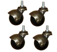 roulettes à Billes en Bronze doré Antique de 2 Pouces, roulettes filetées M8/M10 pour Meubles pour chaises de Bureau, canapés et Tables Basses, durables et élég
