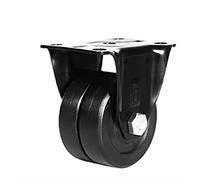 Roulettes à centre de gravité bas avec roues à double rangée, 1,6 pouces, for usinage lourd, roulement à charge élevée, muet résistant à l'usure(Fixed castor,2.5 inch)