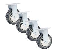 Roulettes à plaque pivotante, roue, roulettes robustes, industrielles, roulette de boîte outils 6 pouces/150 mm, verrouillables