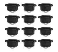 Roulettes Adhésives Pivotantes 360° Silencieuses Mini 12 Pièces | Acier Inoxydable et Plastique, Double Roulement à Billes, sans Perçage, Noir, pour Cuisines, Coffres