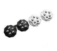 Roulettes auto-adhésives Super porteuses, 4 pièces, 5 perles, roues rotatives universelles à 360 ° for appareils ménagers, boîtes de rangement(Black nylon)