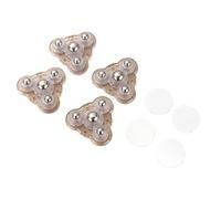 Roulettes autocollantes, 4 Pack Self Adhesive Caster Wheels 200kg Load(4 Transparent Steel)