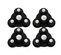 Roulettes autocollantes, 4 Pack Self Adhesive Caster Wheels 200kg Load(4pc Black Nylon)