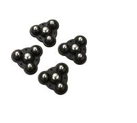 Roulettes autocollantes, 4 Pack Self Adhesive Caster Wheels 200kg Load(4pc Black Steel)