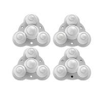 Roulettes autocollantes, 4 Pack Self Adhesive Caster Wheels 200kg Load(4pc White Nylon)