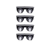 Roulettes autocollantes, 4 Pcs Self Adhesive Mute Caster Wheels 360 Swivel(Black3)