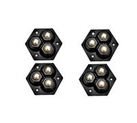 Roulettes autocollantes, 4 Pcs Self Adhesive Mute Caster Wheels 360 Swivel(Black4)