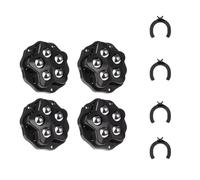 Roulettes autocollantes, Self Adhesive Caster Wheels 4 Pcs Mute Ball 5 Beads(Black- ball brake)