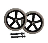Roulettes avant robustes for fauteuil roulant de 6 pouces/7 pouces/8 pouces, roues en caoutchouc solide PU non gonflables de remplacement avec roulement de 5/16 pouces for de nombreux fauteuils roulan