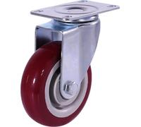 roulettes de meuble 360° en polyuréthane - Roulettes de transport Ø 75mm - Roulettes pour charges lourdes Roulette pivotante - Roulette fixe sans traces - Roulettes de meuble pour intérieur et extérie