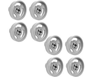 Roulettes de panier inférieur et axe de broche pour lave-vaisselle SMEG 767410199 35 mm (8 roues)