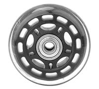 Roulettes de rechange pour valise, 3in roulette avec 608ZZ portant 76x24x8mm remplacement silencieux noir transparent de roue d'unité centrale pour le chariot de bagage patins meuble d'établi